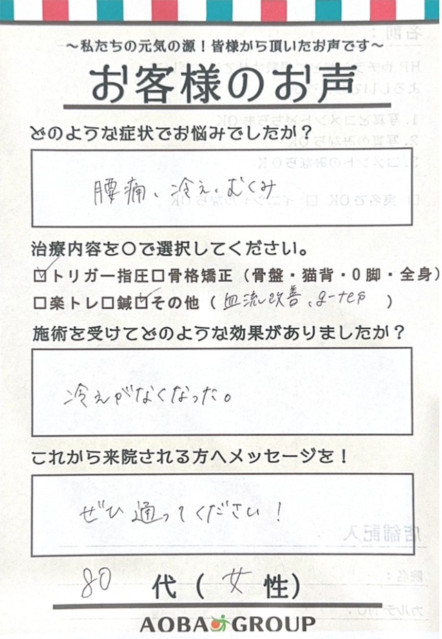 アンケート用紙